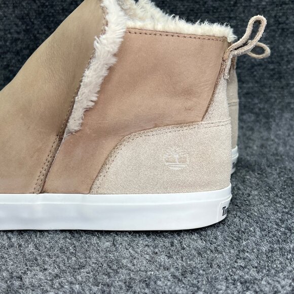 Timberland Skyla Bay Pull On Boots Womens Size 9 Light Taupe Faux Fur Ankle Shoe - Picture 5 of 12